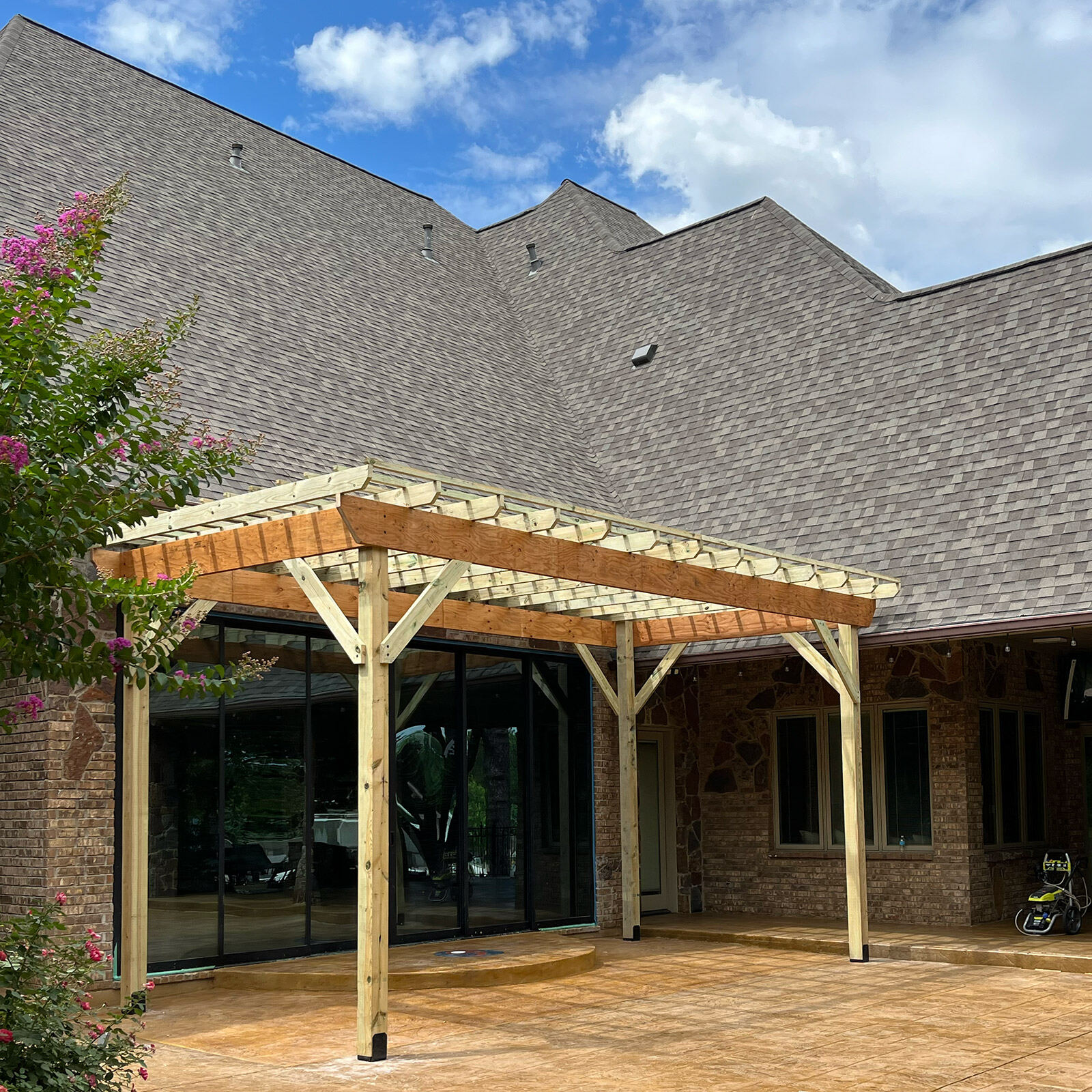 Extended patio cover